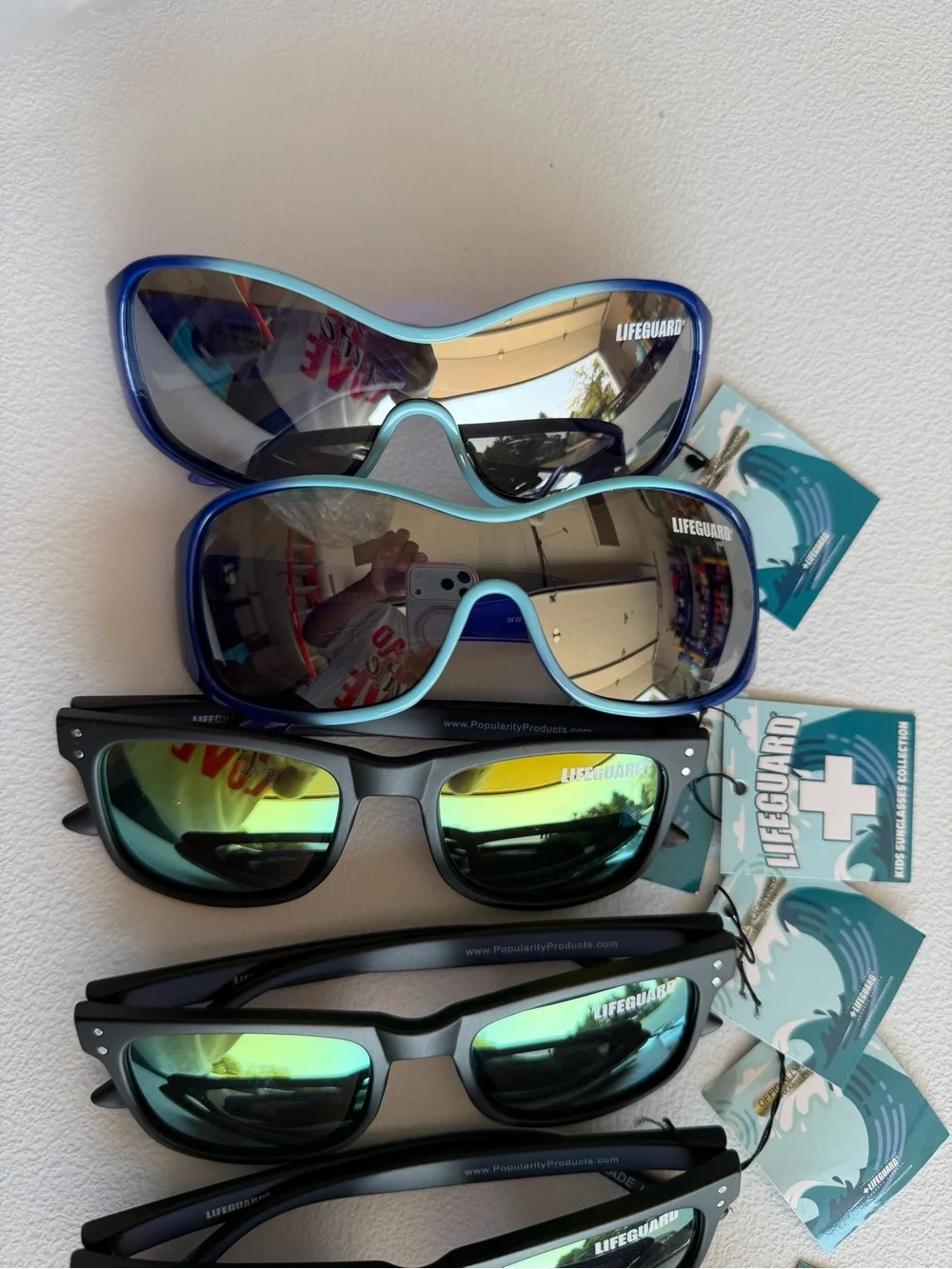 14 unisex Kids Polarized Sunglasses - Blue & Yellow Styles